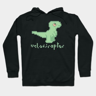 Pixel Art Velociraptor Hoodie